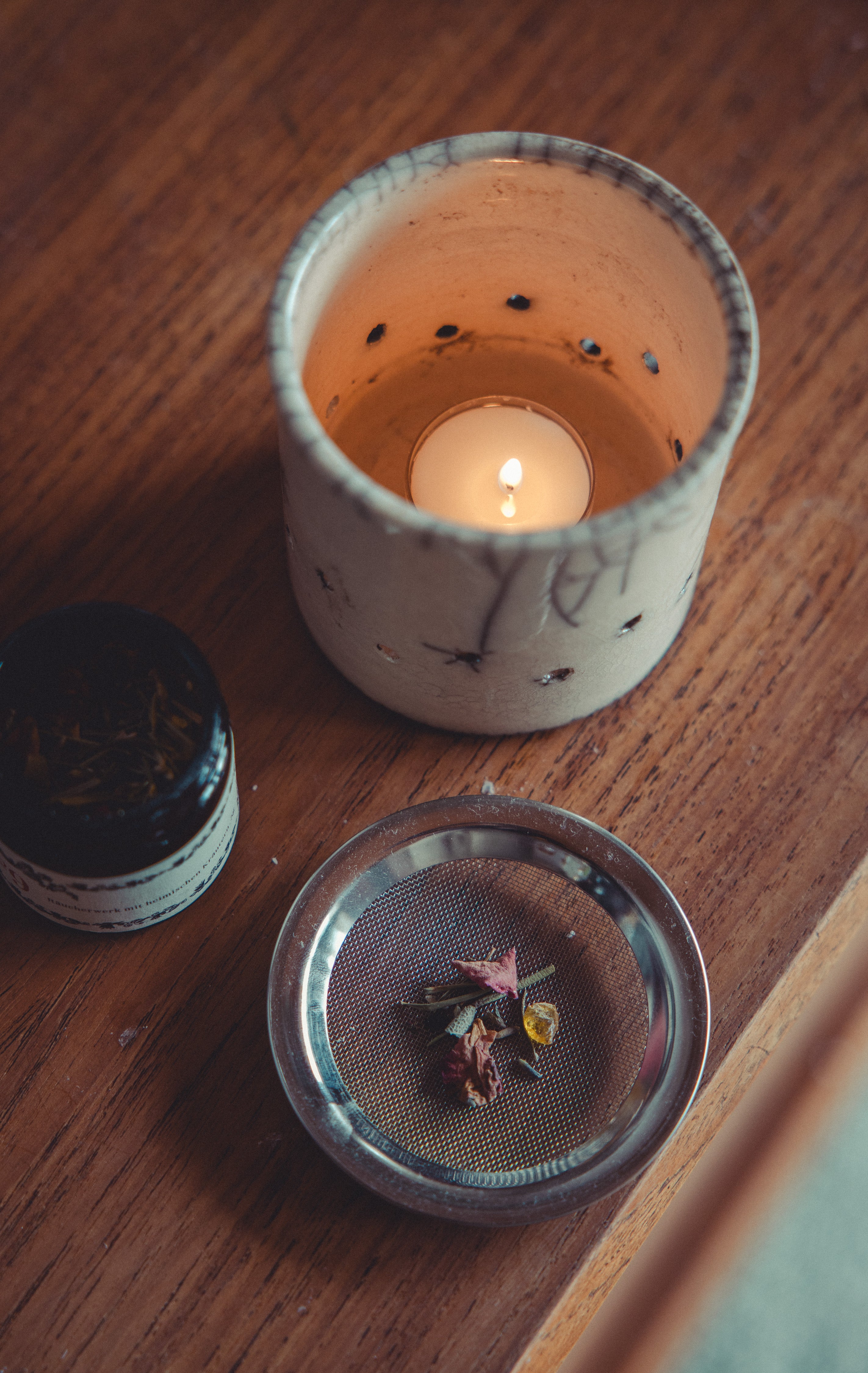 Geschenk-Set: Räucherschale+Sieb+Räucherwerk