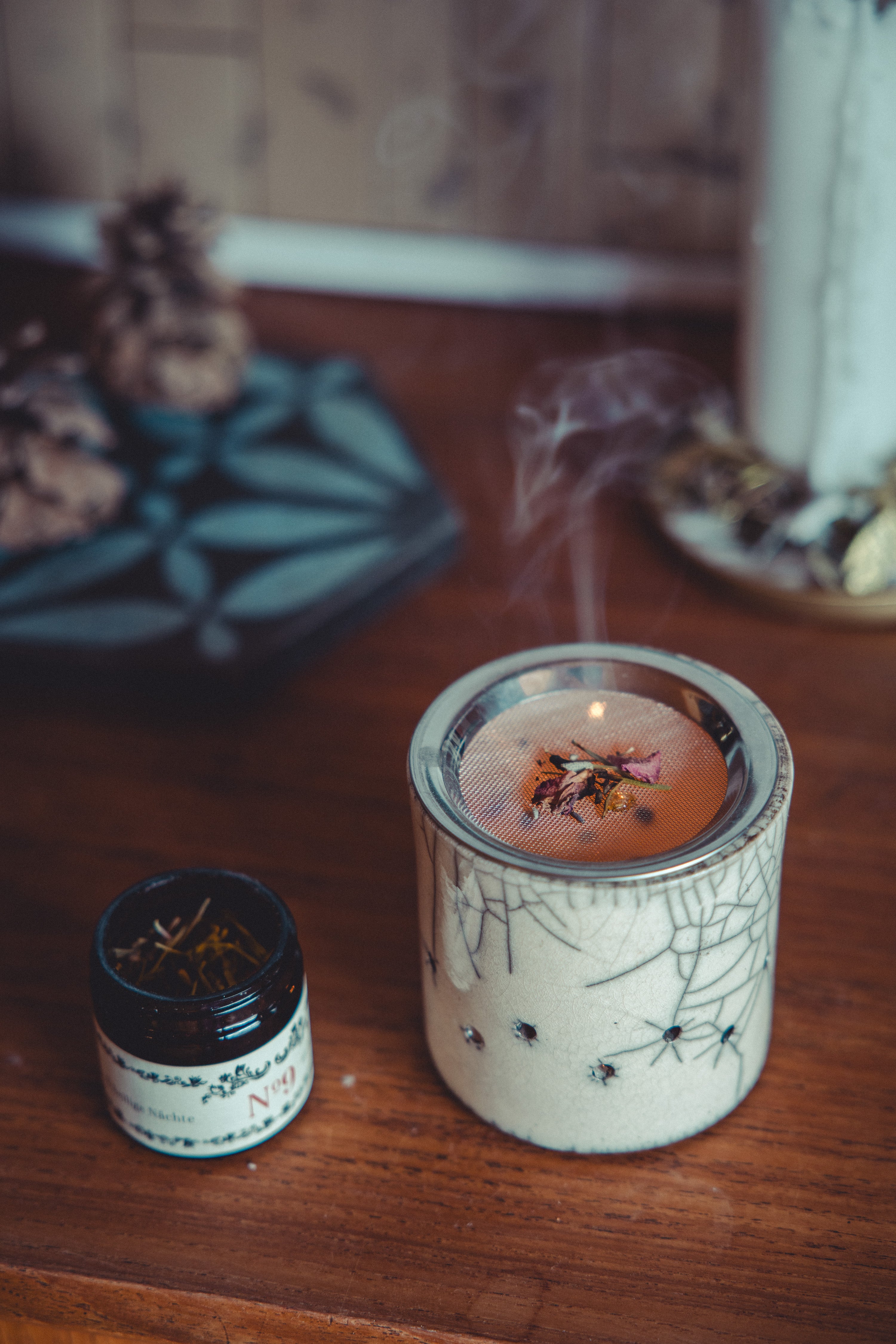 Geschenk-Set: Räucherschale+Sieb+Räucherwerk